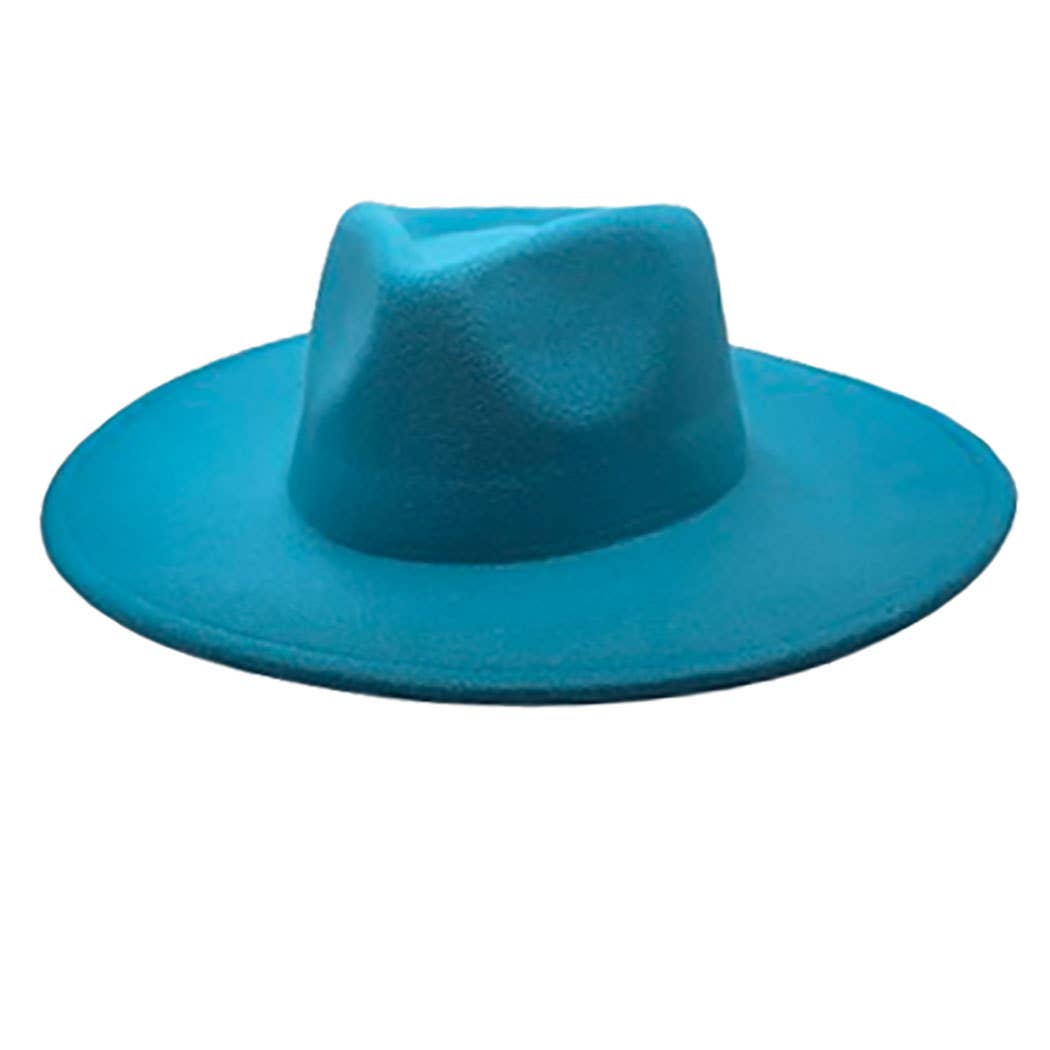 Felt Rancher Fedora Hat with Wide Brim