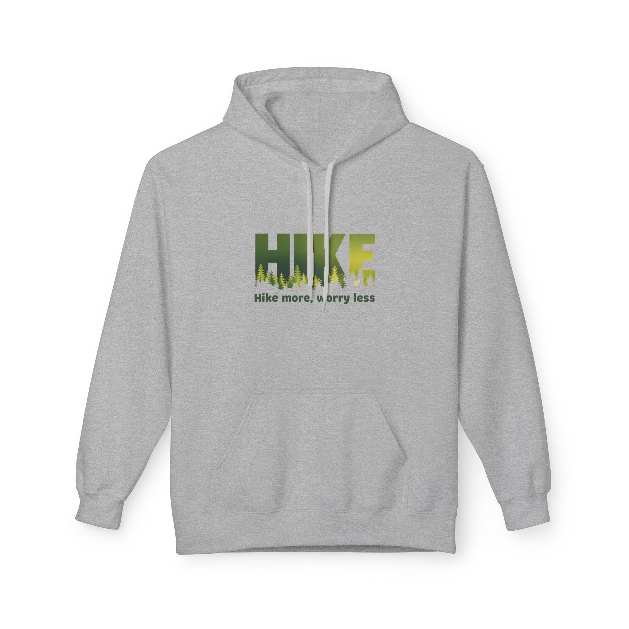 Hoodie — "HIKE: Hike More, Worry Less" Outdoor Graphic Pullover