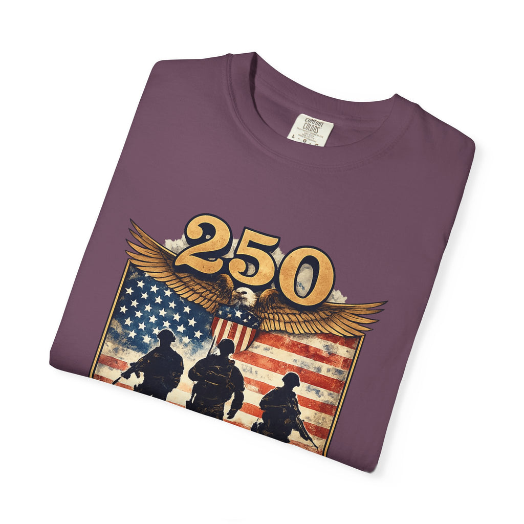 250 Years of Service Veteran T-Shirt — United States Military American Flag Design