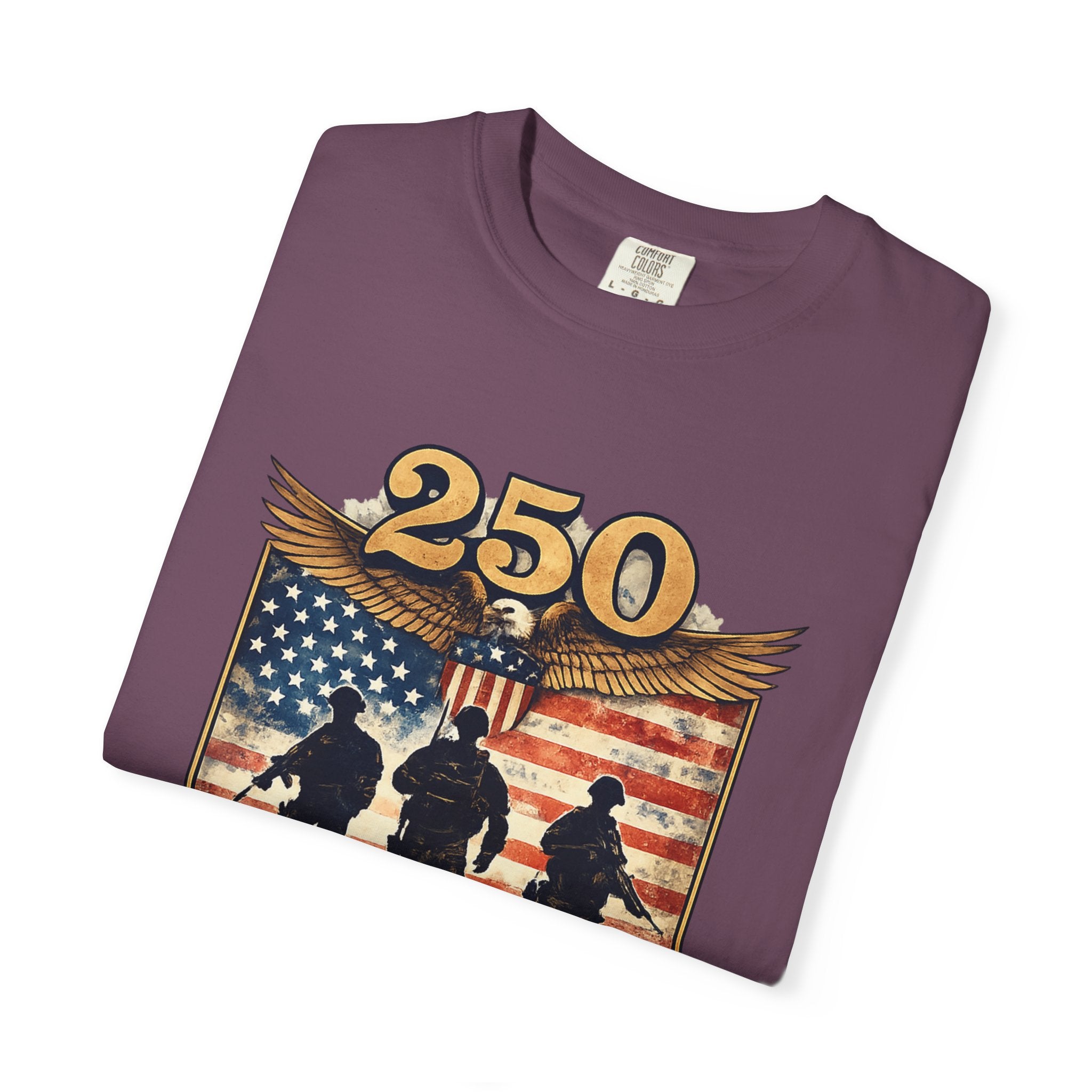 250 Years of Service Veteran T-Shirt — United States Military American Flag Design