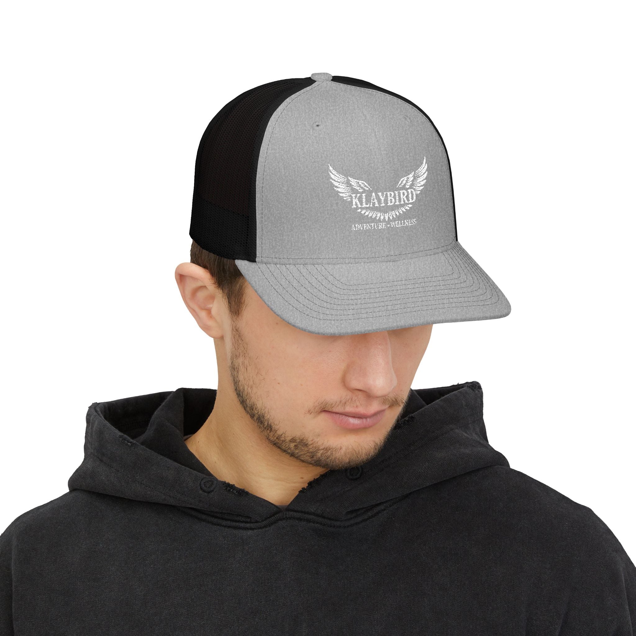 Snapback Trucker Cap, Embroidered Hat, Outdoor Gear, Stylish Cap for Men & Women, Great for Summer Adventures.