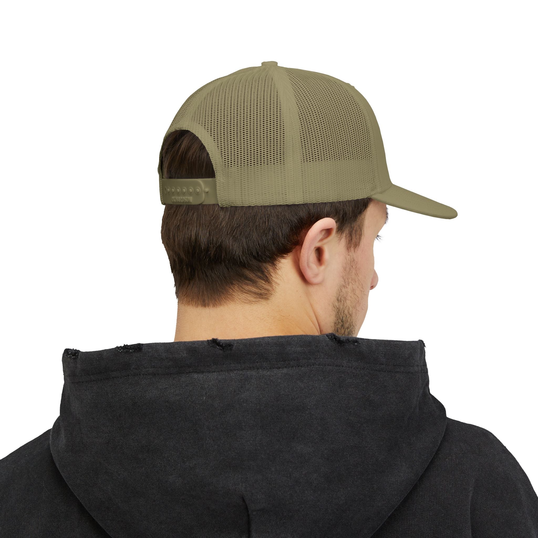 Snapback Trucker Cap, Embroidered Hat, Outdoor Gear, Stylish Cap for Men & Women, Great for Summer Adventures.