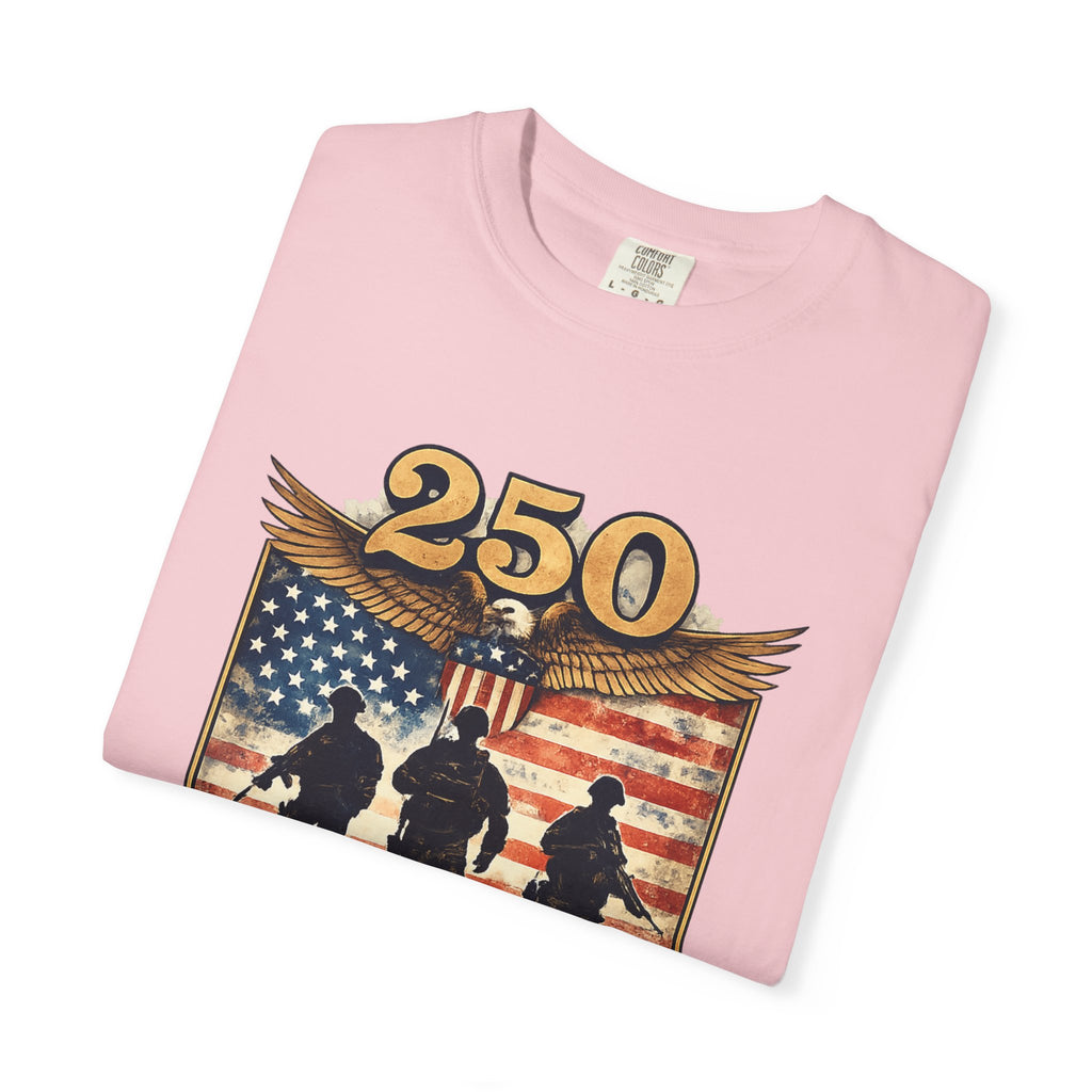 250 Years of Service Veteran T-Shirt — United States Military American Flag Design