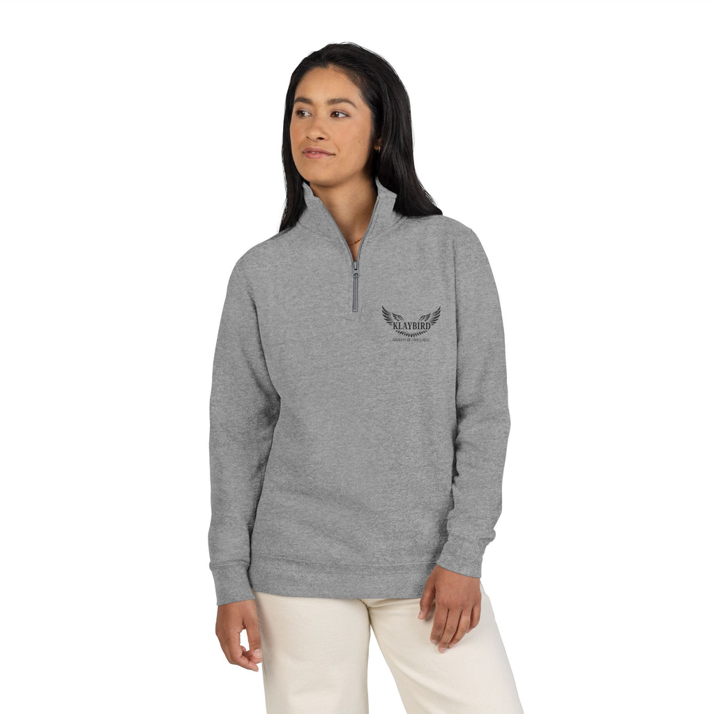Laurel Wreath Crest Embroidered Pullover | Quarter Zip Fleece