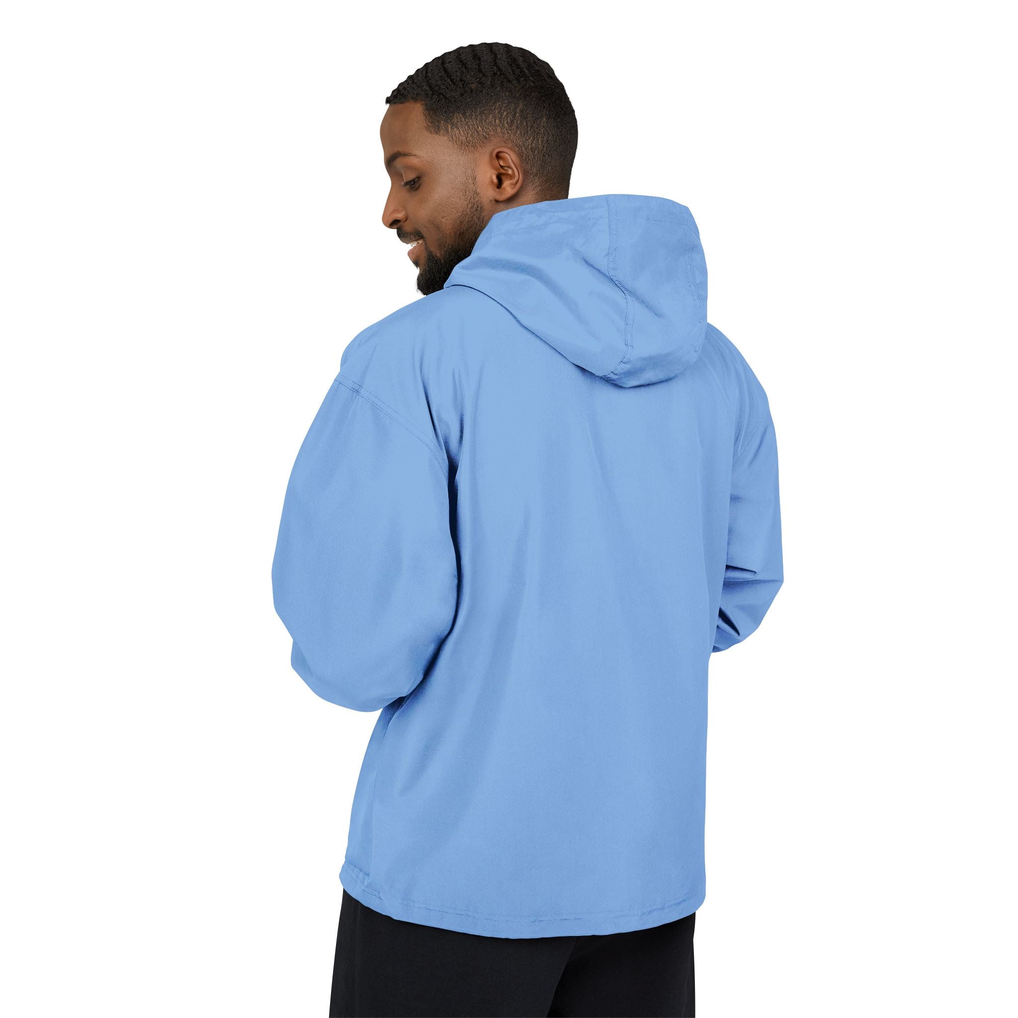 Packable Anorak Jacket – Black Floral Chest Logo Windbreaker