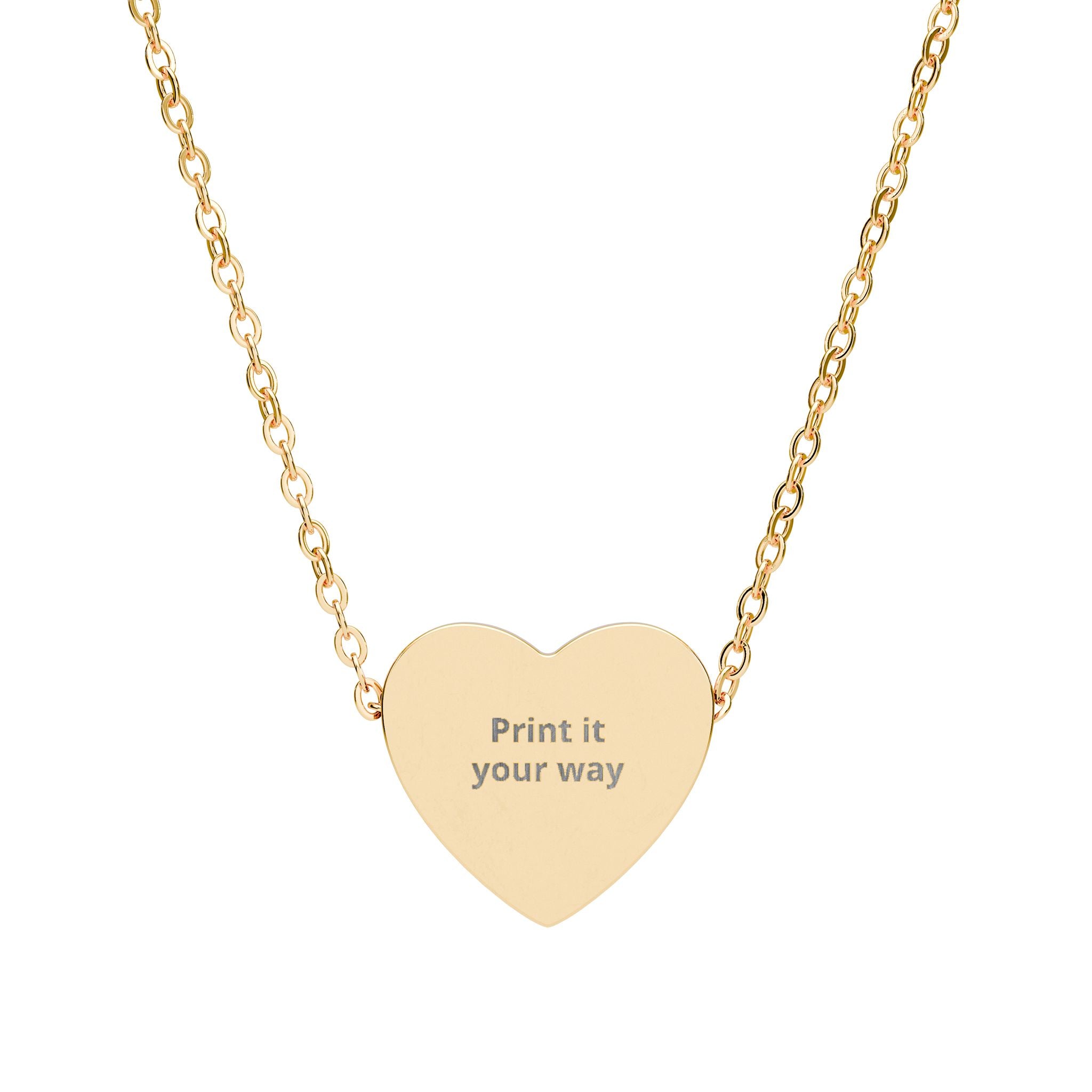 Engraved Heart Necklace – Personalized Pendant