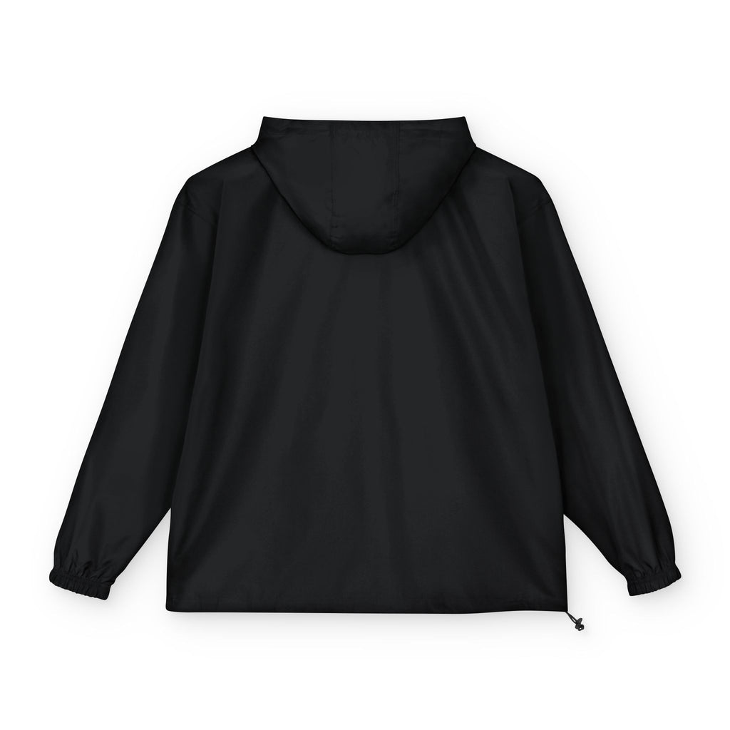 Packable Anorak Jacket – Black Floral Chest Logo Windbreaker