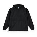Packable Anorak Jacket – Black Floral Chest Logo Windbreaker