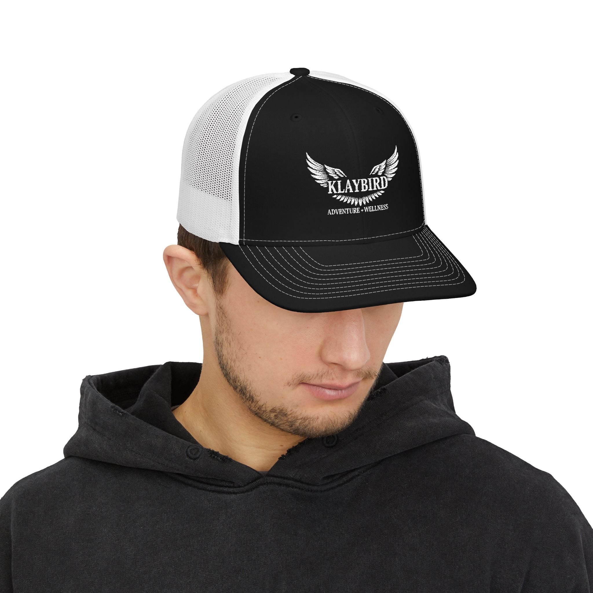 Snapback Trucker Cap, Embroidered Hat, Outdoor Gear, Stylish Cap for Men & Women, Great for Summer Adventures.