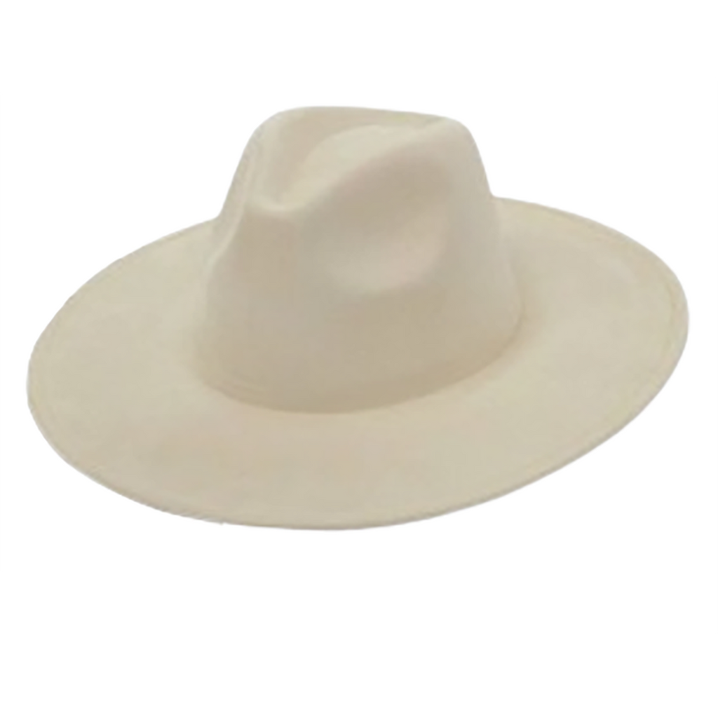 Suede Cowboy Hat - Flat Brim, Adjustable Fit
