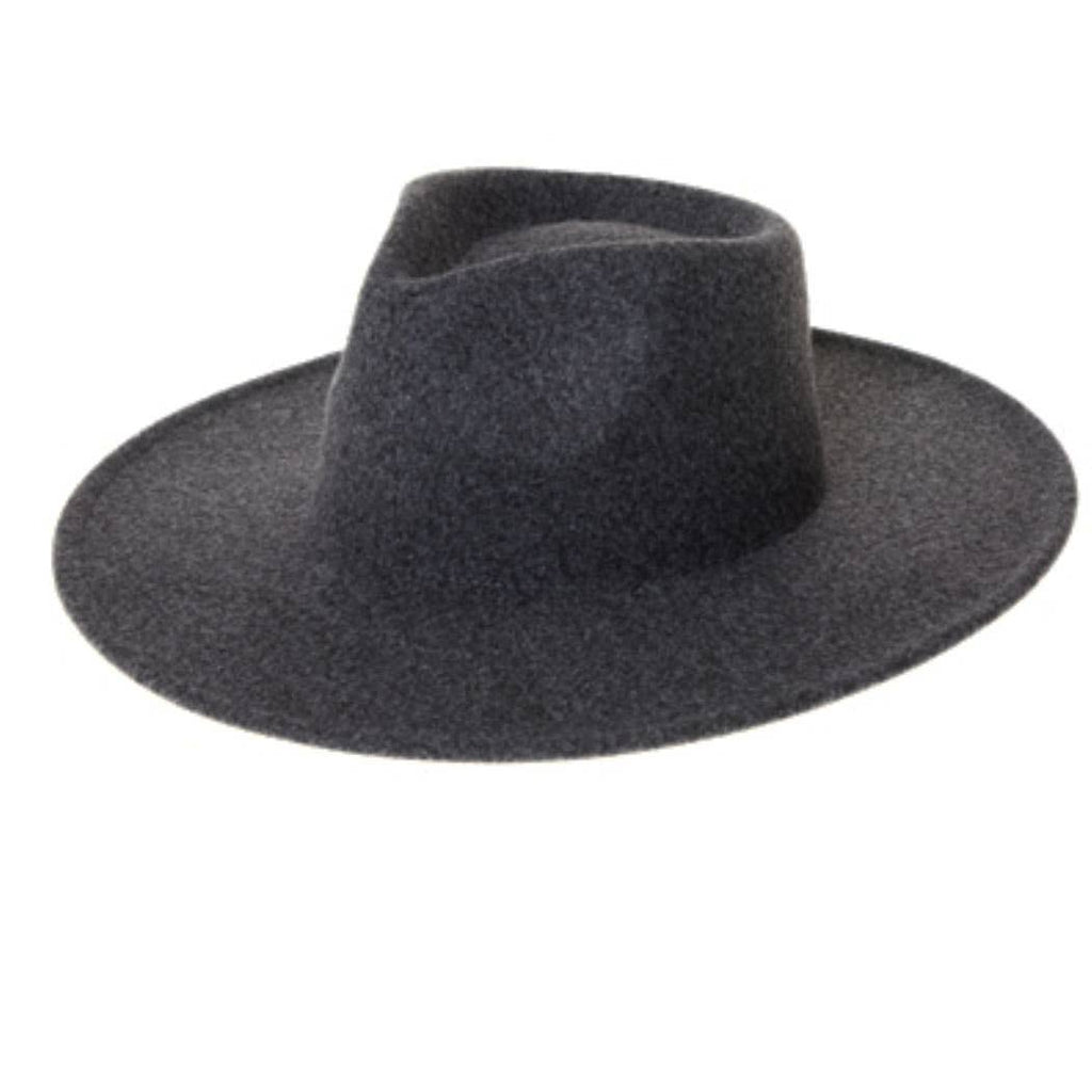 Felt Rancher Fedora Hat with Wide Brim