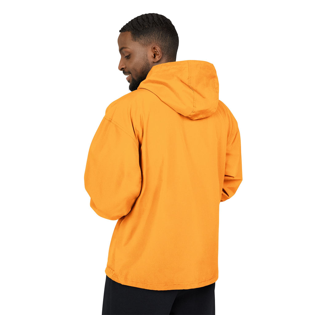 Packable Anorak Jacket – Black Floral Chest Logo Windbreaker