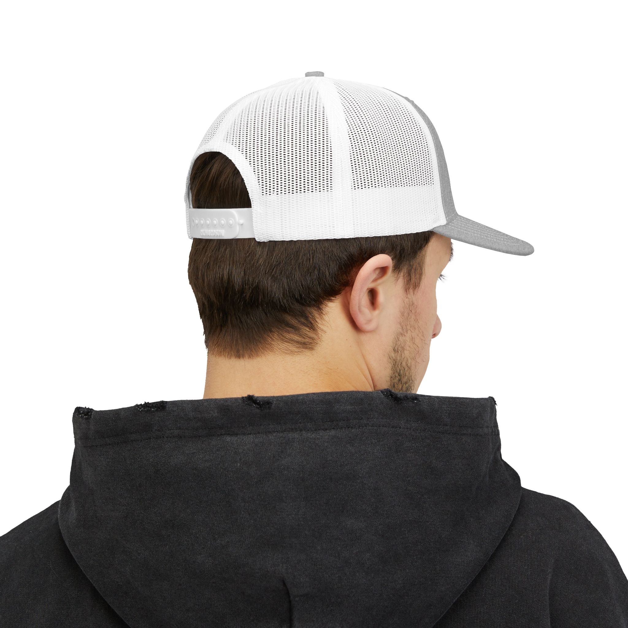 Snapback Trucker Cap, Embroidered Hat, Outdoor Gear, Stylish Cap for Men & Women, Great for Summer Adventures.
