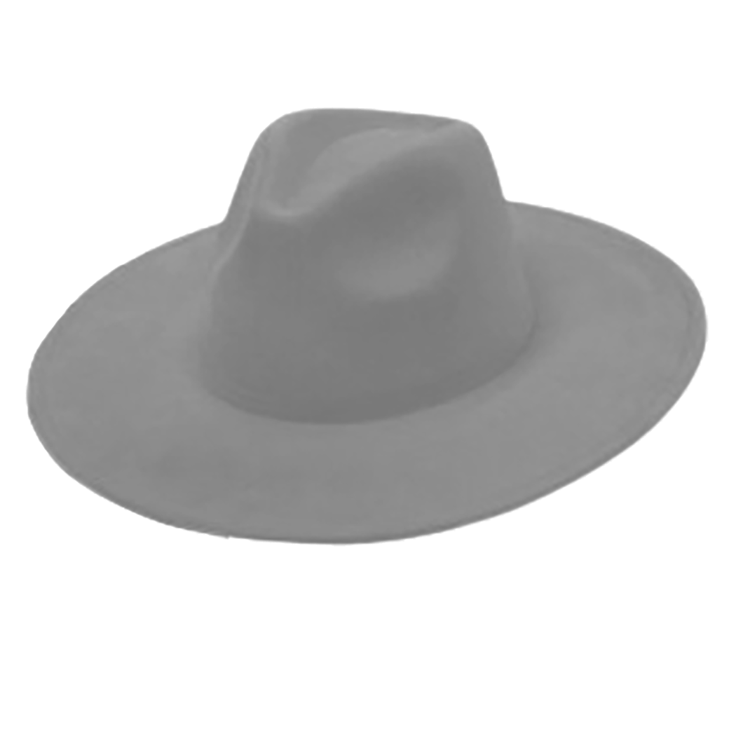 Suede Cowboy Hat - Flat Brim, Adjustable Fit