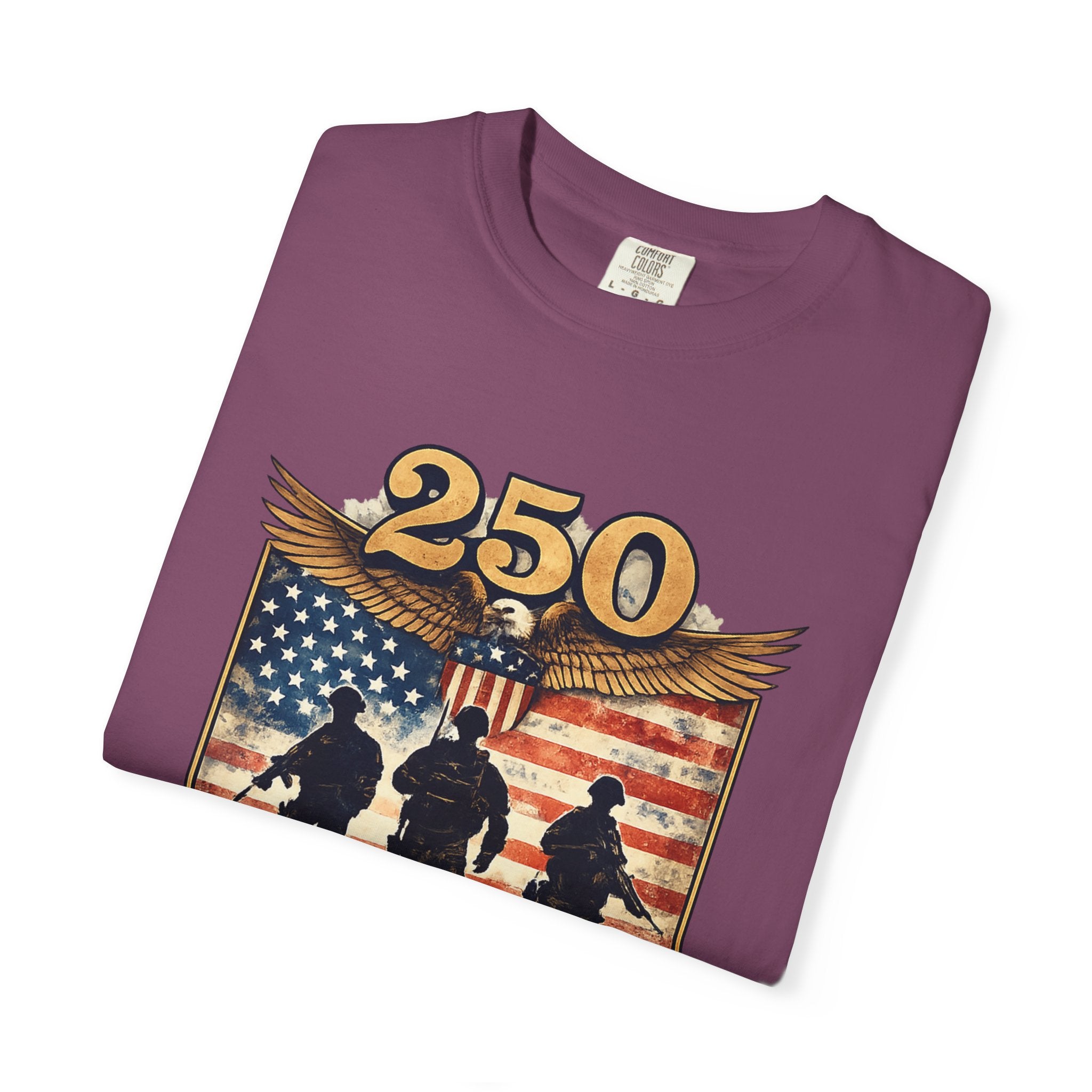 250 Years of Service Veteran T-Shirt — United States Military American Flag Design
