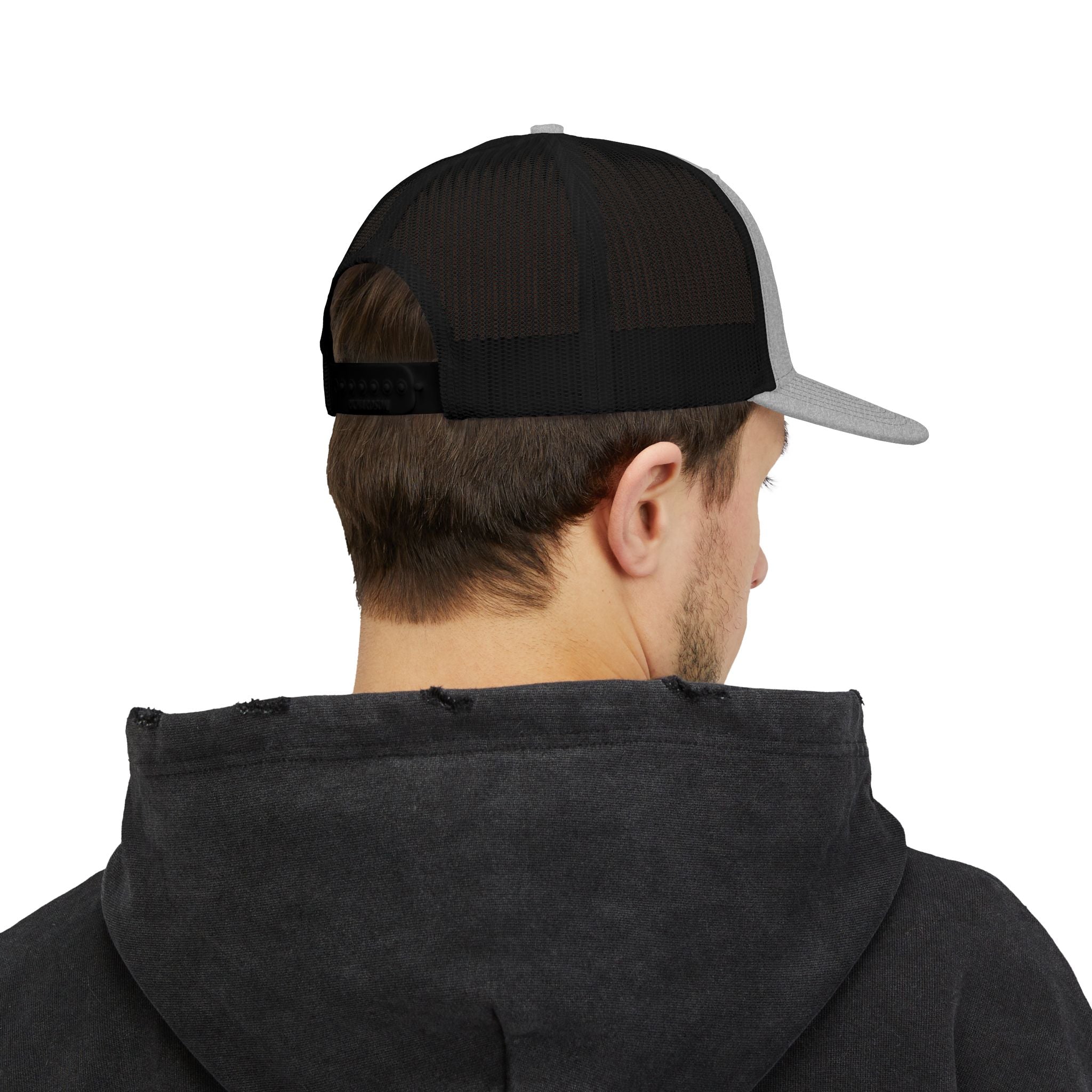 Snapback Trucker Cap, Embroidered Hat, Outdoor Gear, Stylish Cap for Men & Women, Great for Summer Adventures.