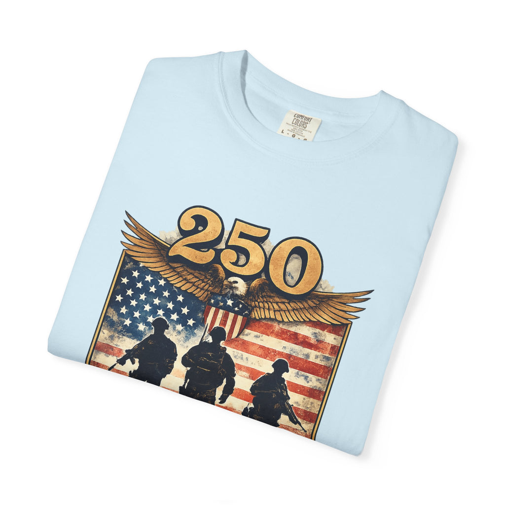 250 Years of Service Veteran T-Shirt — United States Military American Flag Design