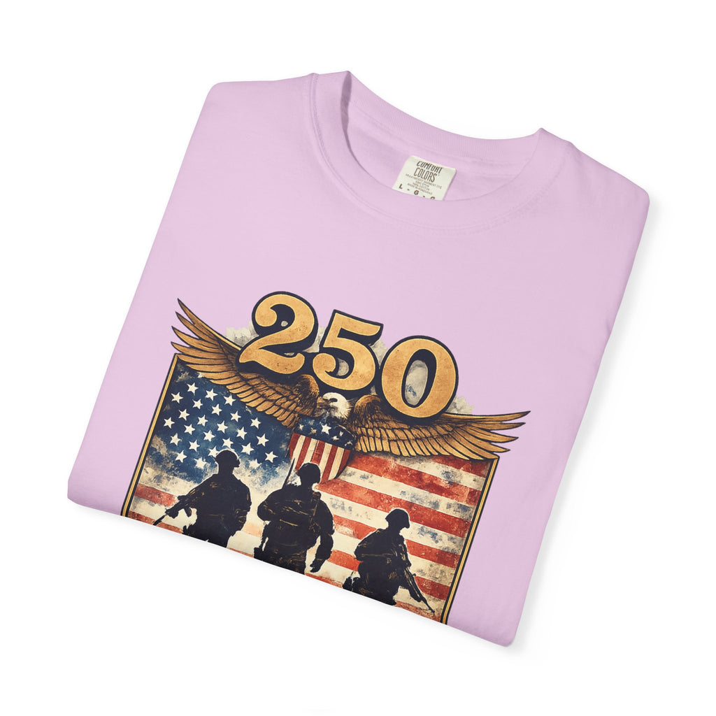 250 Years of Service Veteran T-Shirt — United States Military American Flag Design