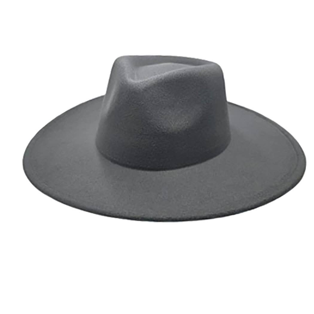 Felt Rancher Fedora Hat with Wide Brim