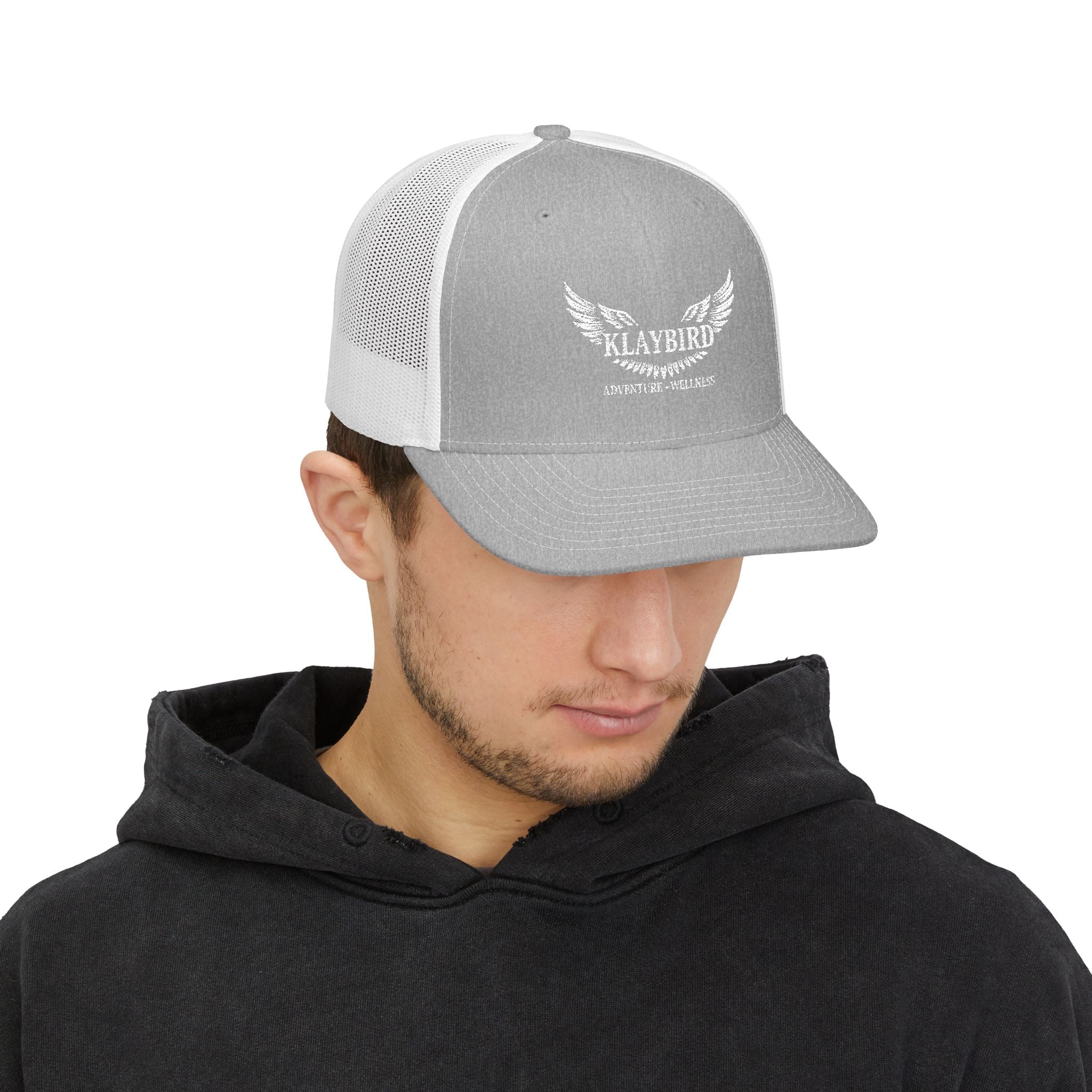Snapback Trucker Cap, Embroidered Hat, Outdoor Gear, Stylish Cap for Men & Women, Great for Summer Adventures.