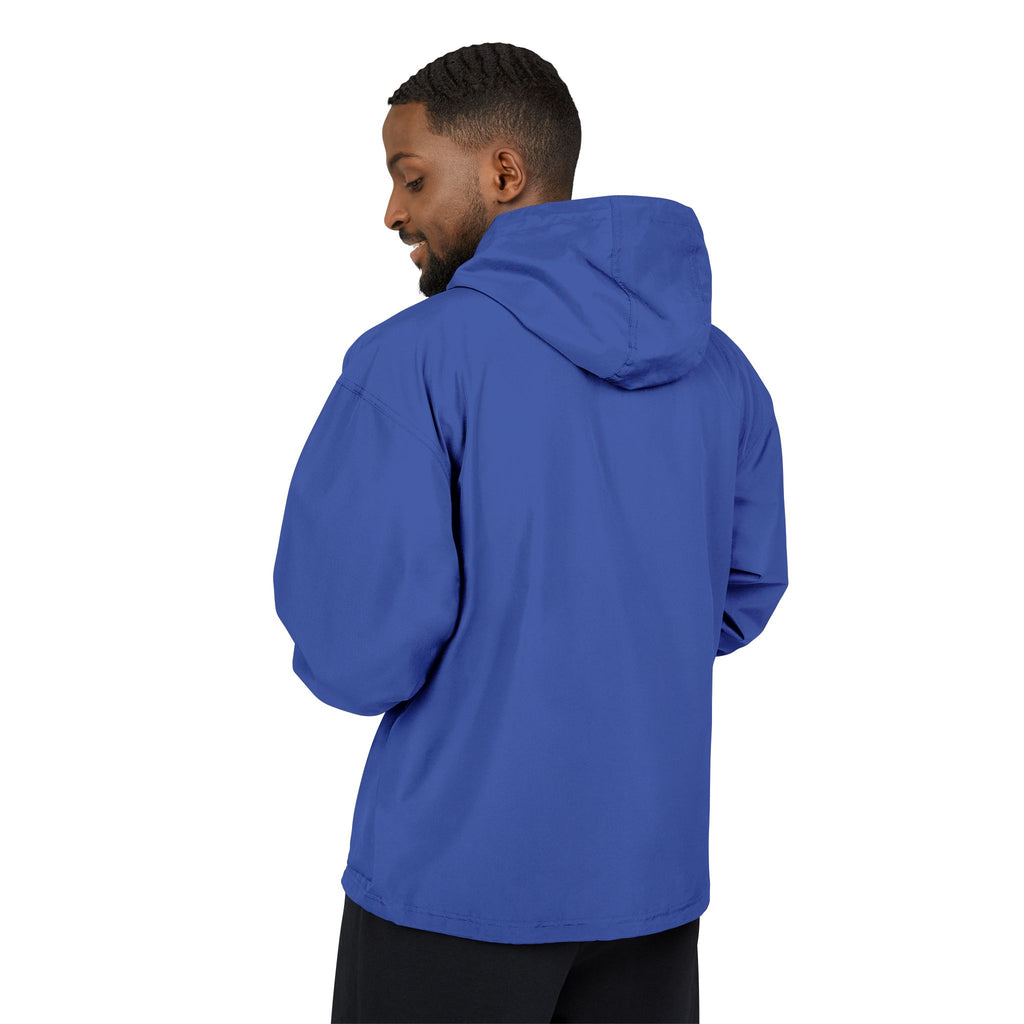 Packable Anorak Jacket – Black Floral Chest Logo Windbreaker