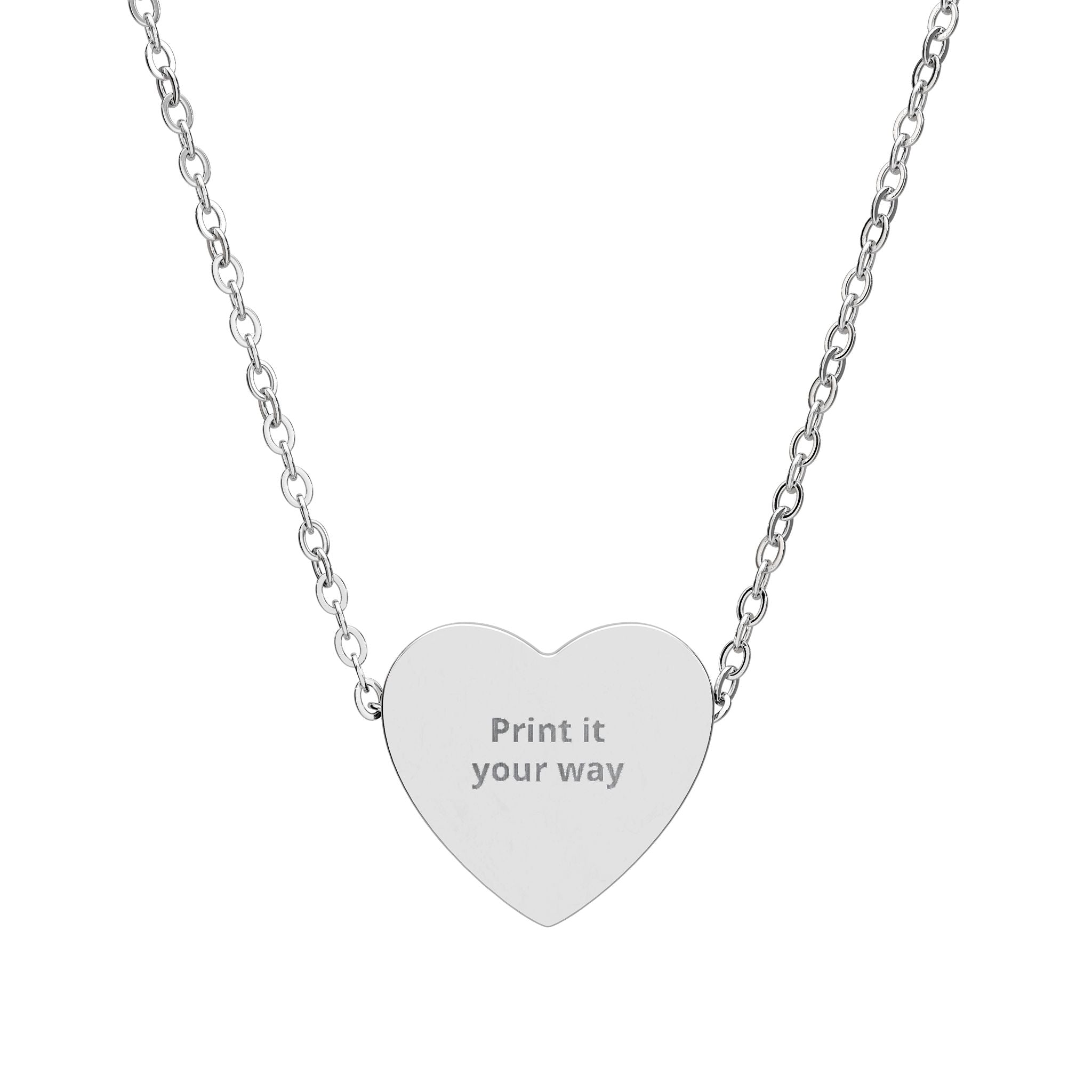 Engraved Heart Necklace – Personalized Pendant