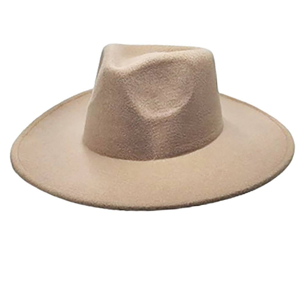 Felt Rancher Fedora Hat with Wide Brim